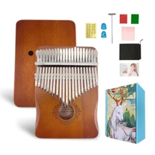 Mahogany 21 Key Small Kalimba Thumb Piano Perfect Musical Gift with Great Tone