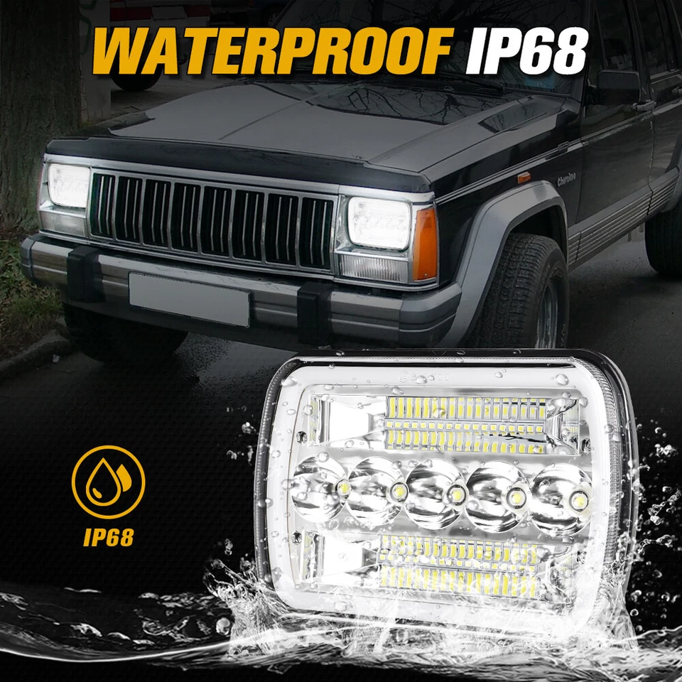 For 1983-2004 Toyota Hilux LED Headlights 5X7'' Hi/Lo Beam DRL Turn Light Kit AU - image 4 of 4