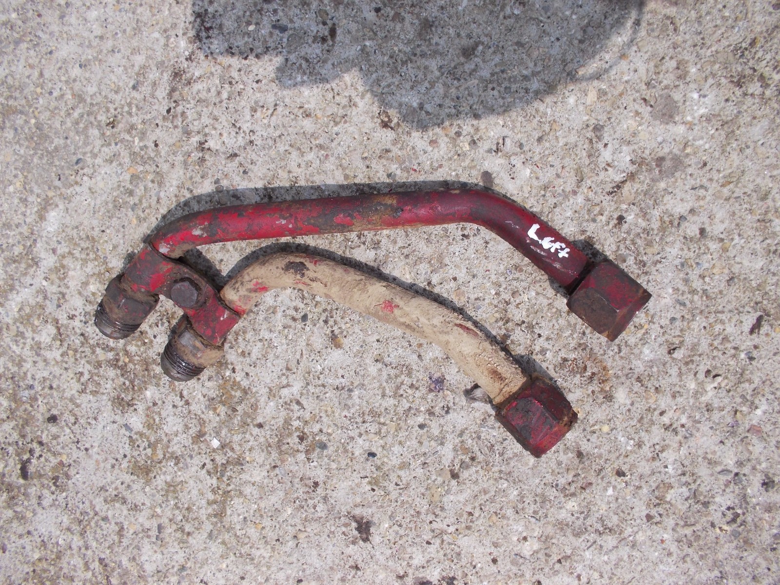 Farmall 706 806 tractor IH L hydraulic steel line lines for the