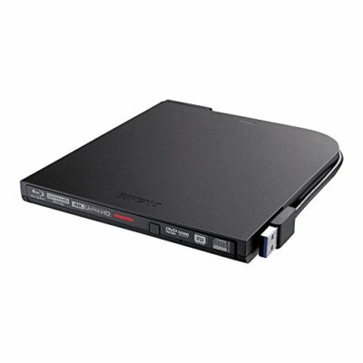 buffalo BRUHD-PU3-BK Blu-Rayディスクドライブ BUFFALO BRUHD-PU3-BK Portable Blu-ray Disc Drive Black w/Tracking
