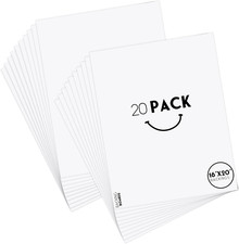, 16X20 White Backing Board for Frames, DIY Projects, Photos 20 Pack 