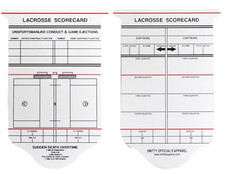 SMITTY, ACS-540, Collegiate Lacrosse Reusable Game Card, Official's Choice!