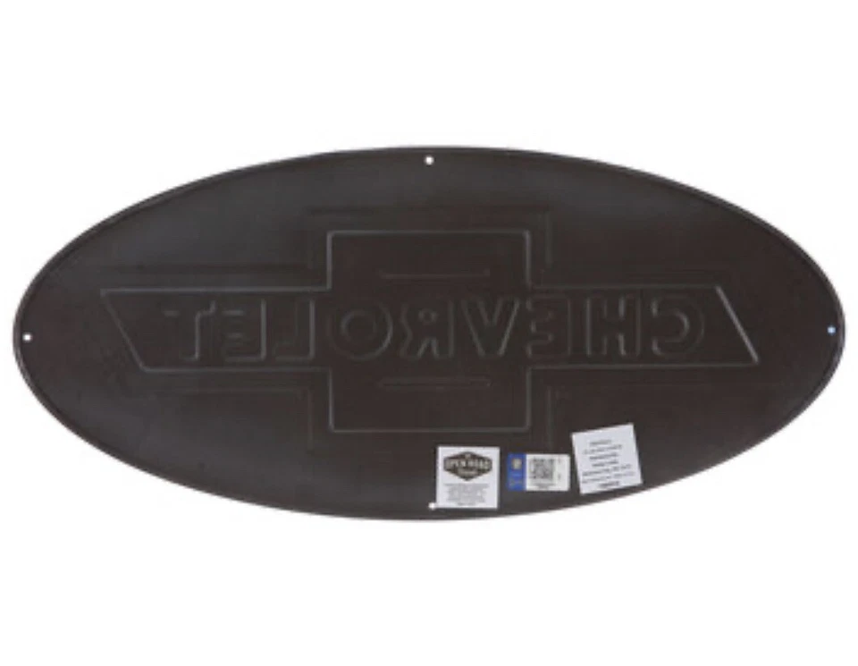 New Chevrolet Embossed Oval Metal Sign 20"x 9" Man Cave Garage Hot Rod Chevy man - Image 3 of 3