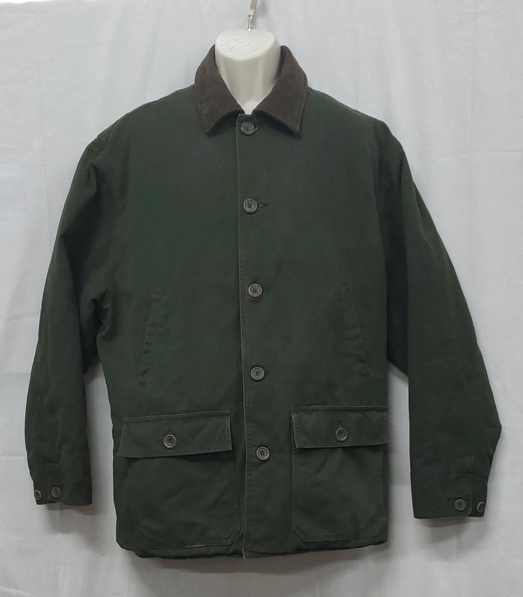 Men's barn jacket with leather best sale collar