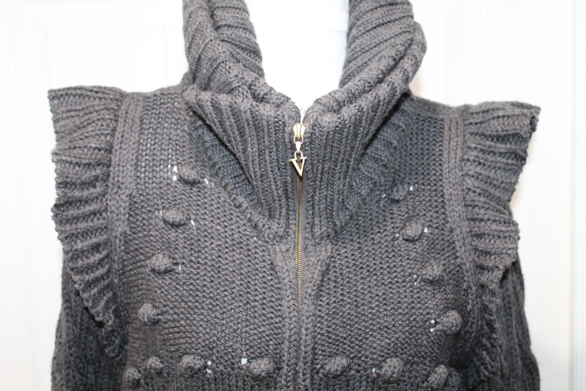 トップス VALENTINO HIVER 2008 wool knit jacket Vintage VALENTINO Hiver 2008 Fleece Wool Knit Long Sweater