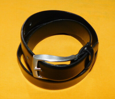 MEN'S H M BLACK GENUINE LEATHER BELT SIZE BELTS DRESS 