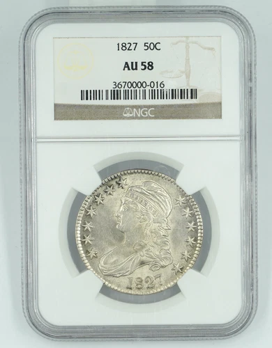 1827 NGC AU58 Capped Bust Half Dollar