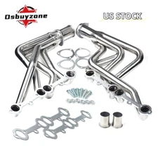 Pair Stainless 1-5/8 Long Tube Headers Kit for 73-85 Chevy/GMC Small Block 2/4WD