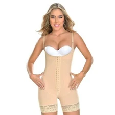 M&D Fajas 0468 Body Sculpting Short Girdle Colombian Original Beige Size M