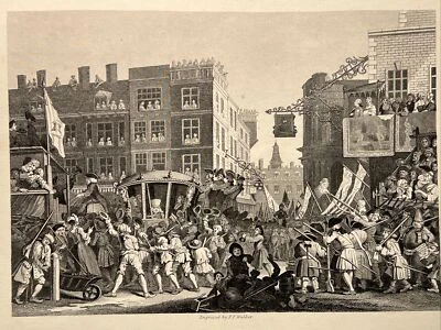 Industry And Idleness 1860 Stich RAR William Hogarth Antik Stahlstich ENGRAVING - Bild 1 von 4