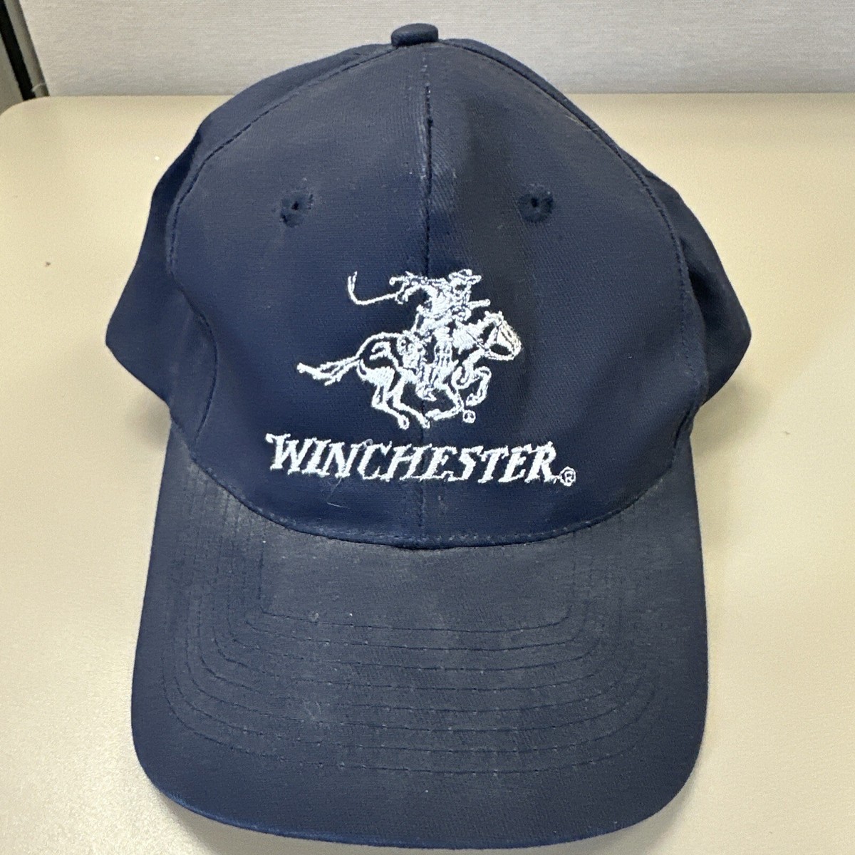 Winchester Gun Logo Navy Hat Baseball Cap Preowned Model 70 94 SX4