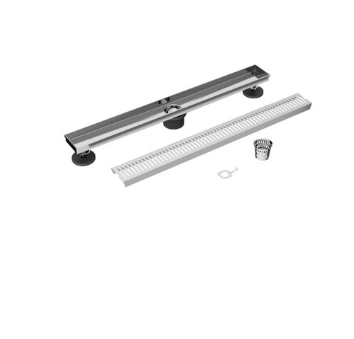 VIGO VG07002BN Elan 24 in. Linear Shower Drain in Brushed Nickel NEW - Picture 2 of 4