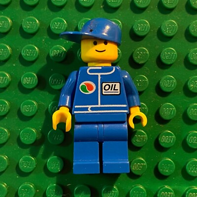 LEGO OMINO MECCANICO BENZINAIO OIL Cappello blu Torace gambe MINIFIGURE |  eBay