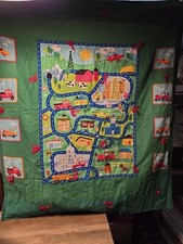 Handmade In Yuma Arizona Play Quilt Green Red Streets And Building
