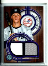Aaron Judge 2025 Topps Tribute Dual Relics Purple #d 47/50 # DRAJ Yankees