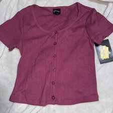 Art Class Girls Short Sleeve Shirt Berry Red M (8) M55