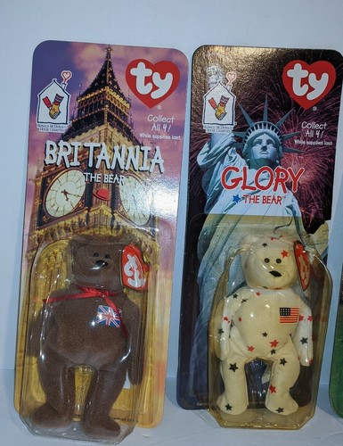 Mcdonalds Ty Beanie Babies 1999 Set Of 4 Ronald Mc Donald House Charity Set New - Picture 7 of 11