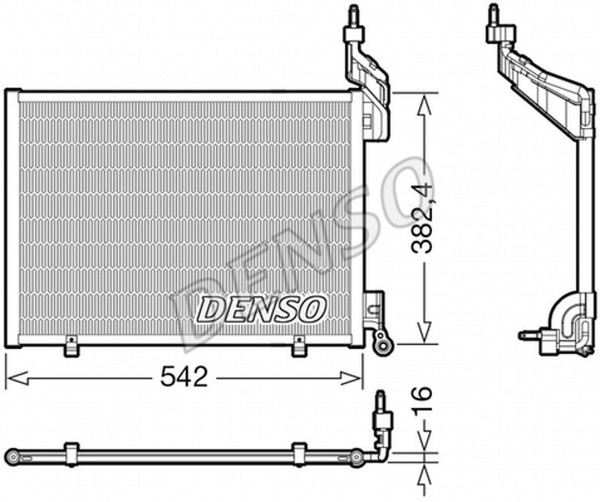 Denso Kondensator Klimaanlage KlimaküHler FüR Ford Fiesta VI ( DCN10048 )-image