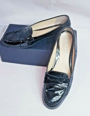 black patent leather penny loafers womens