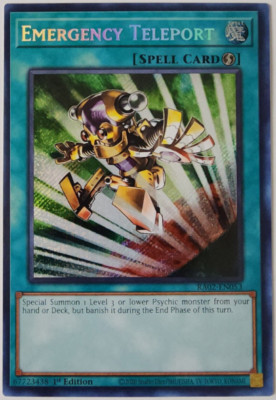 Yugioh! - Emergency Teleport - 1st E - Secret Rare -RA02-EN053 - 25'TH  - NM/M