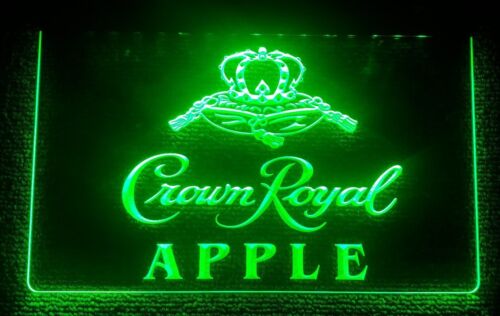 LED Sign -CROWN ROYAL APPLE LED NEON LIGHT UP SIGN 8x12 - Picture 1 of 2