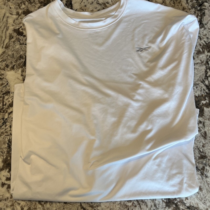 Reebok Speedwick Men's Sz 2XL  TShirt Long Sleeve White Sport Run Gym Athletic
