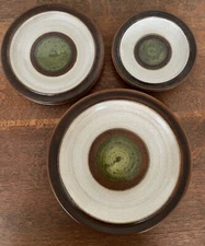 Denby Langley Green Potters Wheel CHOICE Dinner Salad Lunch Plate MCM 70s Circle