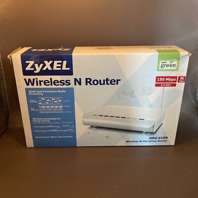 Zyxel Wireless N Lite Home Router NBG 416N 150 Mbps 2.4 GHz - BRAND NEW IN BOX
