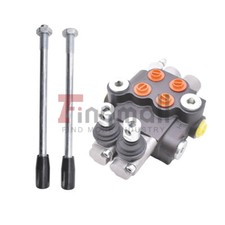 Hydraulic Monoblock Double Acting Control Valve 2 Spool 11 GPM SAE Ports