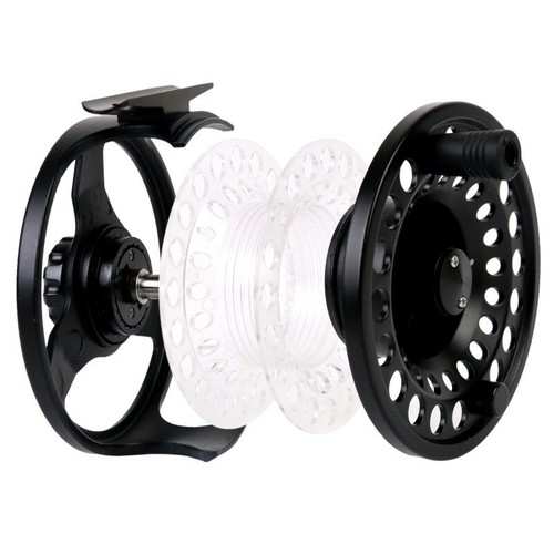 DP Aluminium Kassette Fliegen Angelrolle mit 3 extra Kassettenspulen Combo - Bild 6 von 7