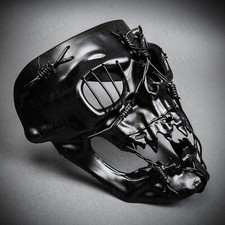 Black Pirate Halloween Death Skull Skeleton Party Masquerade Cosplay Face Mask