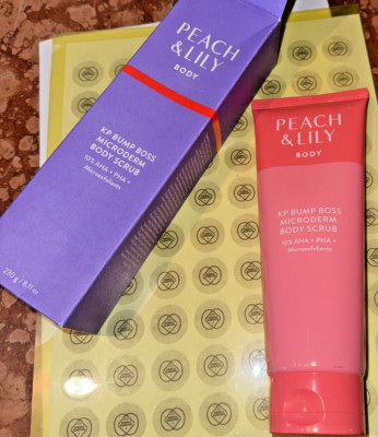 Peach & Lily LARGE KP Bump Boss AHA/PHA Microderm Body Scrub-8.11 Oz-NIB