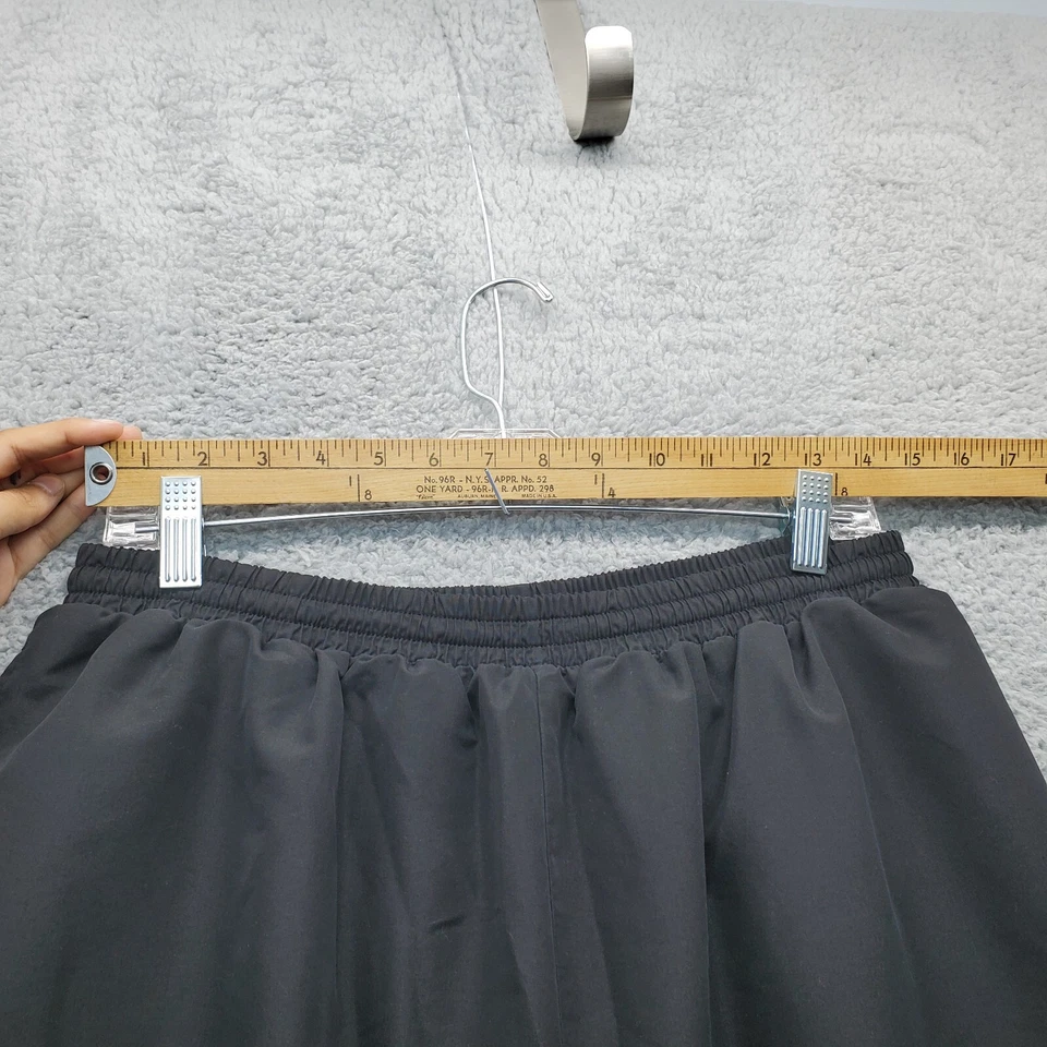 Calça de atletismo olímpica masculina grande preta plissada forrada elástica cintura puxada EUA - Imagem 4 de 4