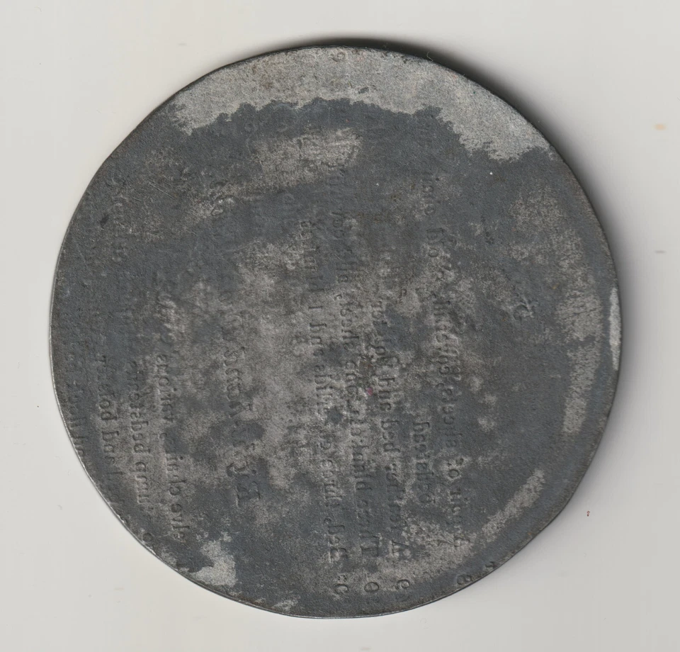 Medal, Single-Sided Stamped Tin - ARRIVAL Of The KING In PARIS - October 6, 1789 - Image 2 of 2