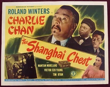 CHARLIE CHAN SHANGHAI CHEST POSTER 1948 ROLAND WINTERS HALF SHEET ULTRA RARE