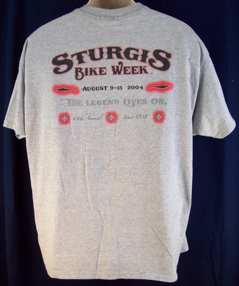 2004 Sturgis Bike Week T-Shirt X-Large 64th Annual The Legend Lives On - Image 3 of 4
