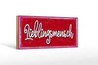 Holzschild Spruch 27X10 Cm Lieblingsmensch Deko Schild