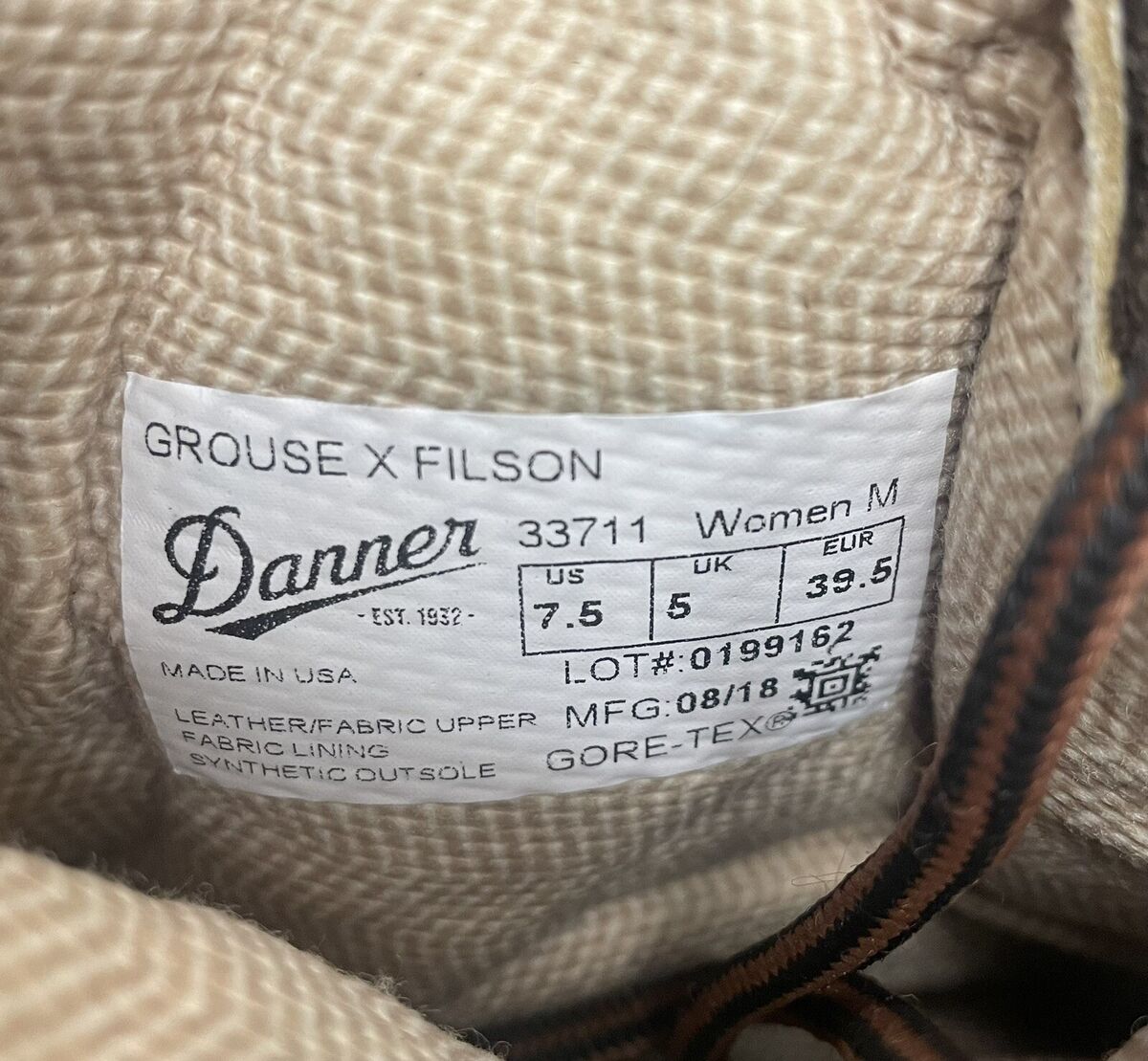 VERY Lightly Used GROUSE X FILSON DANNER Size 7.5 Narrow USA VERY Lightly Used GROUSE X FILSON DANNER Size 7.5 Narrow USA