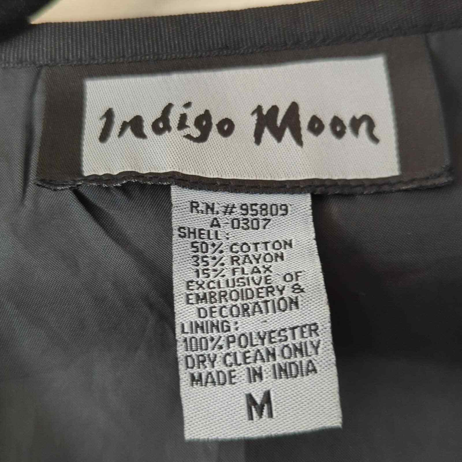 Indigo Moon Colorful Patchwork Folklore Jacket M - image 15