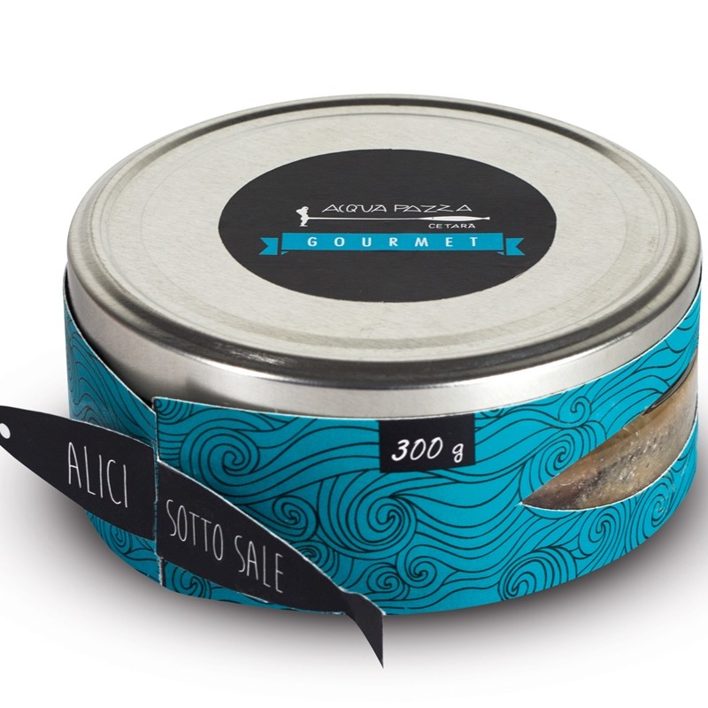 Alici sotto sale 200 Gr. - Acqua Pazza Gourmet - Offerta 3 pezzi