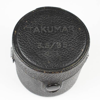 Pentax Takumar -  Lined Leather Hard Lens Case for SMC f/3.5 35mm Lens