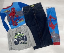 LOT of 4 Boy  s Pants And Shirts Size 6 Long Sleeve, Pj And Jeans Marvel Old Nav