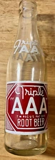 Vintage Triple AAA Root Beer 6 1/2 Oz ACL Oklahoma City OK Near Mint Bottle HTF