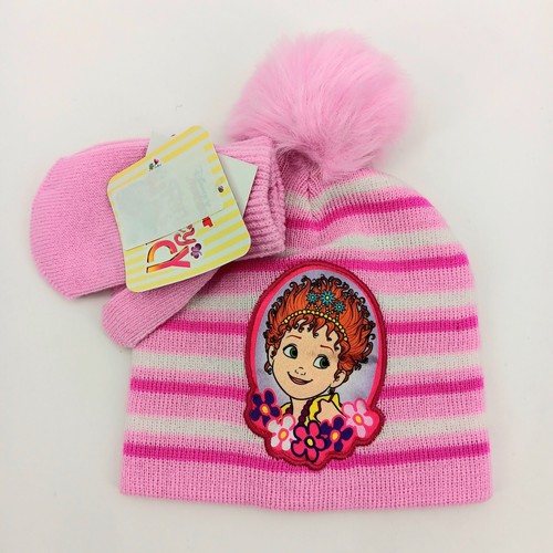 Disney Elegante Conjunto de Sombrero y Mitón Nancy Niñas Pequeñas Talla Única Rayas Rosa Nuevo con Etiquetas AA10