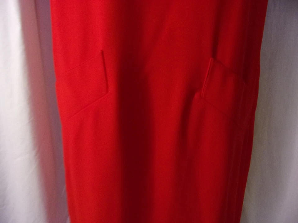 Vestido Vaina Vintage Bill Rojo Blass Estilo Midi Clásico Botón Espalda 10 Foto 4 de 4