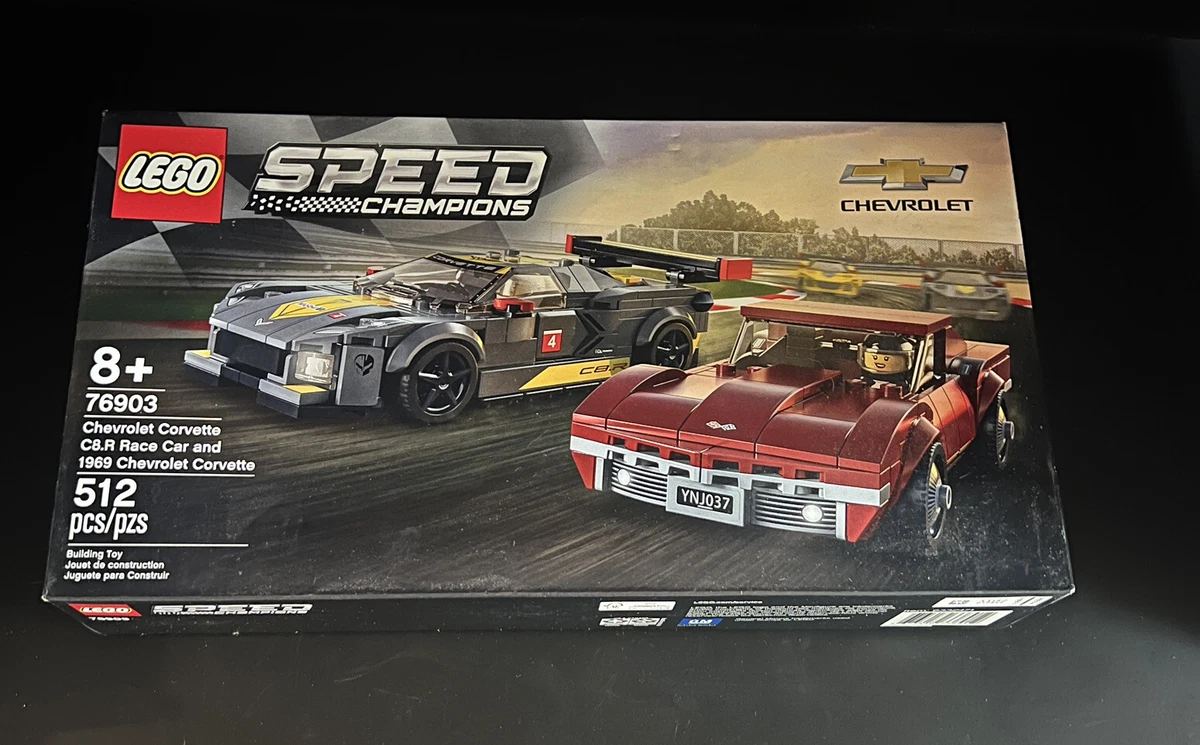 LEGO Speed Champions Chevrolet Corvette C8.R Race Car and 1969 Chevrolet  Corvette 76903 Building Toy (512 Pieces)