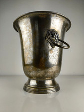 Sektkühler Weinkühler Champagner Kübel Flaschenkühler Versilbert Weinrebe