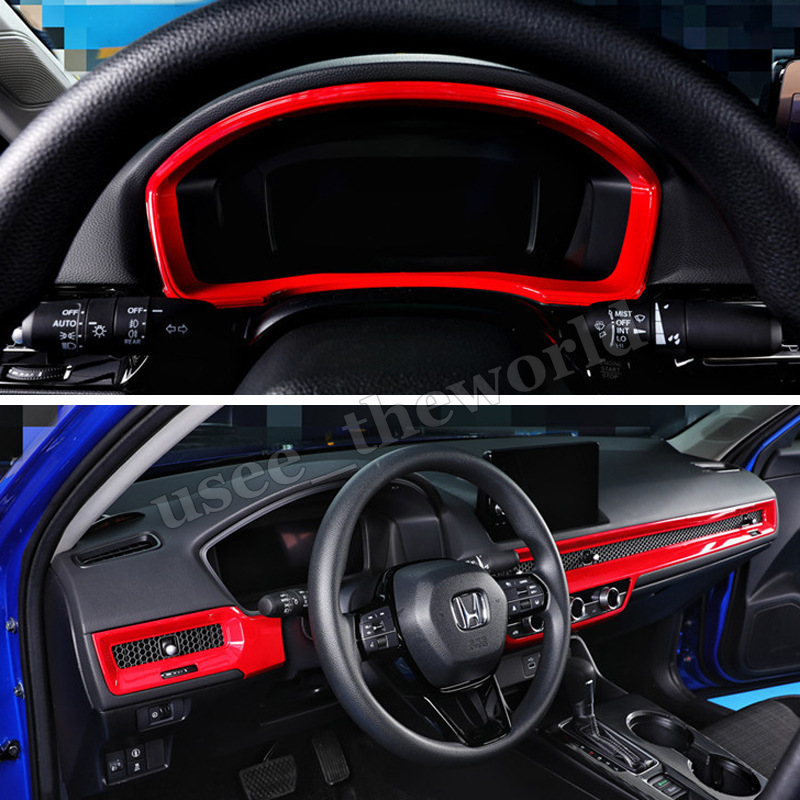 Usee_theworld White Interior Trim Cover Set For Honda Civic 11th Gen 2022-2025 – Center Console, Door & Window