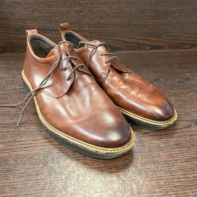 ECCO Men ST.1 Hybrid Derby Shoes Size 42 8 Brown Leather Plain Toe 836404-01053