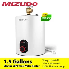 🔥1.5 Gallon Hot Water Heater Electric Mini Tank 120V Compact Storage Tank 1440W